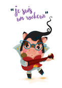 Rockeur joyeux pour un anniversaire festif